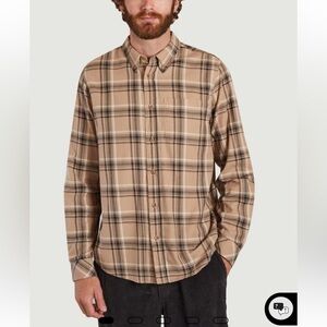 Nudie Jeans Chuck Plaid Twill Long Sleeve Shirt Size Small